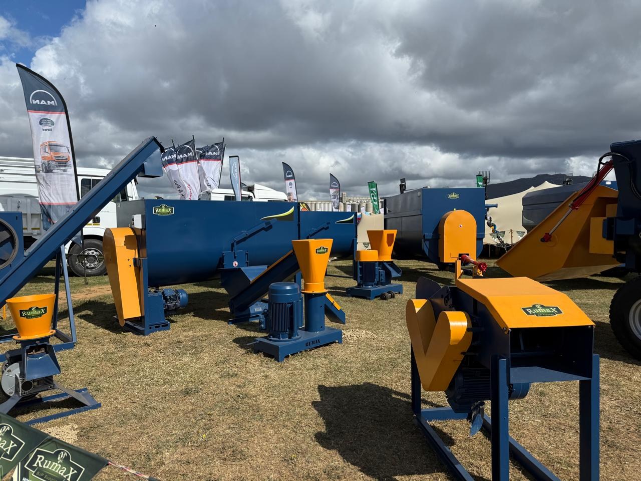 Rumax equipment on display at an agricultural show